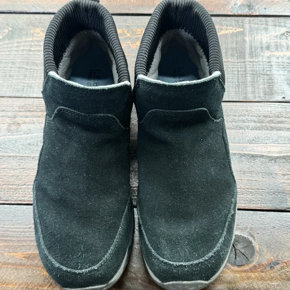 L.L. Bean Tek 2.5 Women's Snow Sneakers Boots Ankle Winter Size 10 M Black Suede